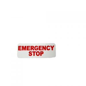 DECAL, EMERGENCY STOP